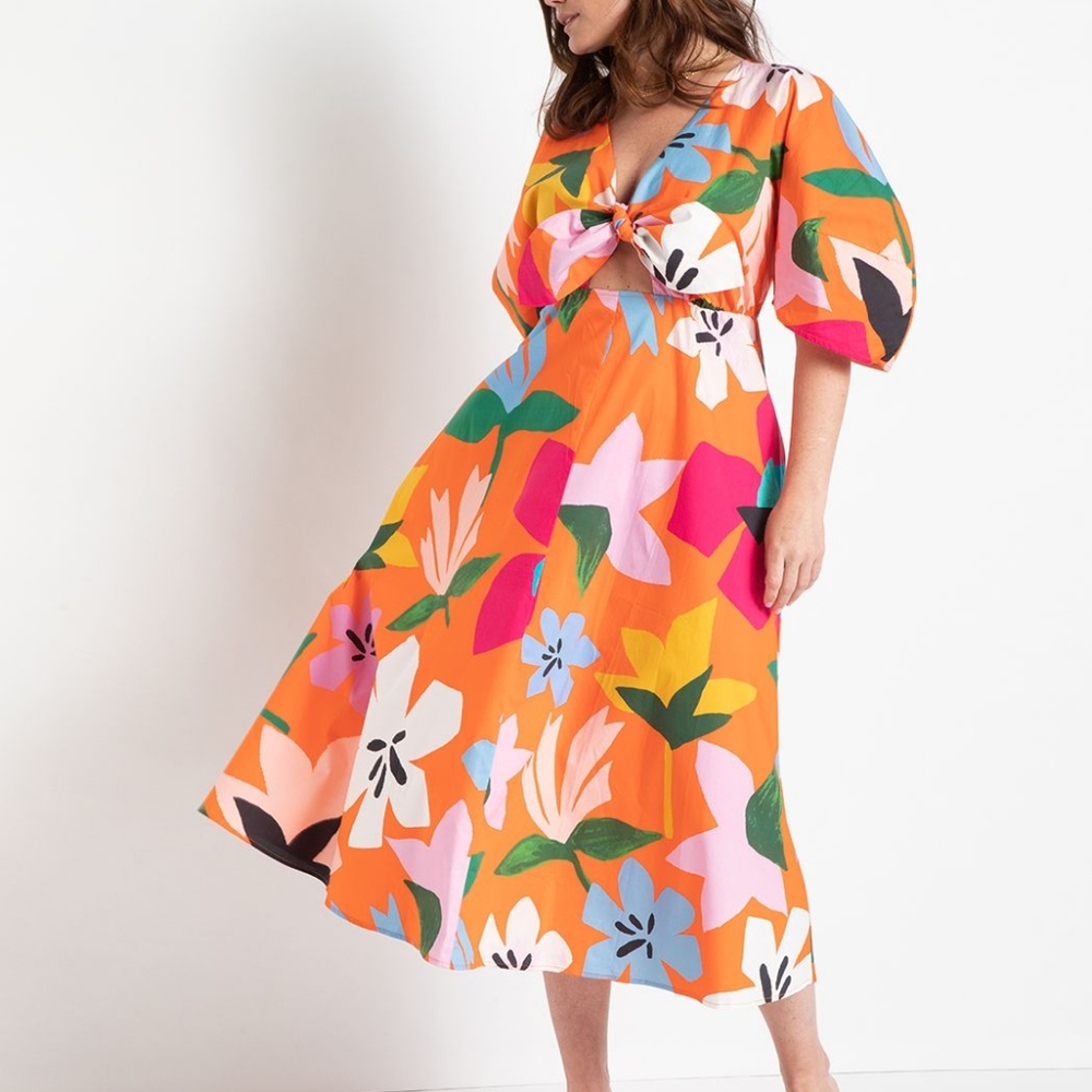 Eloquii Floral Summer Maxi Dress US20